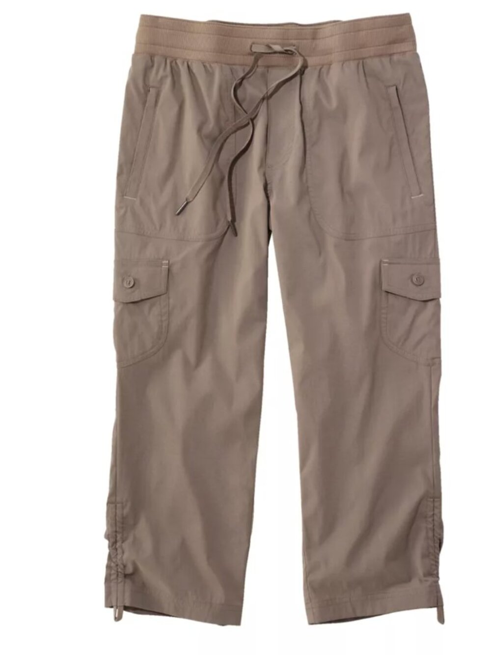 NWT L.L. Bean Women's Vista Camp Pants, Crop M Toasted Almond